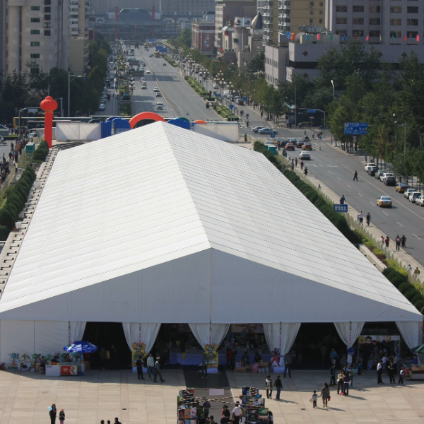 厂家定制大型展览活动篷房 铝合金大跨度户外帐篷 无立柱会展临时展馆